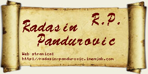 Radašin Pandurović vizit kartica